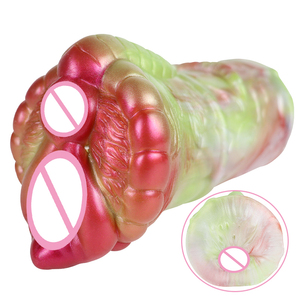 GEEBA Masturbatore Maschile a Forma di Leone, Giocattolo Sessuale con Vagina e Ano Realistici, Coppa per Masturbazione in Silicone per Uomo - Product Image 1