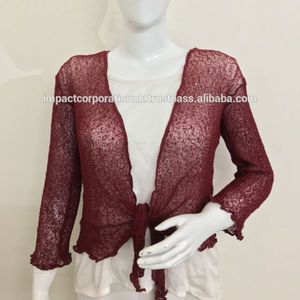 เสื้อคาร์ดิแกนถักลายตาข่ายสำหรับผู้หญิงขนาดใหญ่พิเศษสไตล์บาหลี Ikat สไตล์ยุโรปไซส์ใหญ่พิเศษสำหรับฤดูใบไม้ร่วง/ฤดูหนาว - Product Image 2