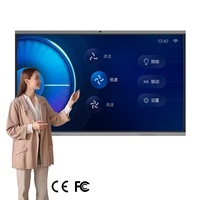 Ordinateur de salle de réunion tout-en-un 55/65/75 pouces, écran multi-touch 20 points, tableau blanc interactif 4K, fréquence de rafraîchissement 120 Hz, métal