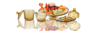 Ensemble de vaisselle à dessert en verre gaufré élégant, couleur unie, beurrier, beurre en pot avec couvercle anti-poussière, boîte de rangement pour beurre