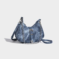 Sac croissant en jean 2023, nouvelle collection, sac à bandoulière chic et original pour femme, style niche haut de gamme