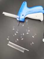 Pistolet à étiquettes micro-aiguilleur portatif en plastique écologique Refine avec épingles en nylon, outils de mini-machine à coudre pour vêtements