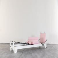 Machine de Pilates Reformer Professionnelle Pliable en Chêne et Érable, Lit de Pilates Reformer