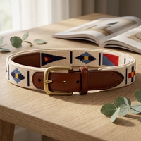 Ceinture en cuir personnalisée brodée à la main pour homme – Design original et durable – Idéal pour la Saint-Valentin
