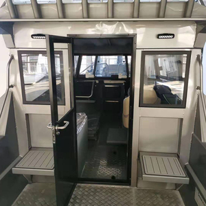 Barco de pesca familiar de 25 pés, cabine grande de alumínio, fácil de manusear, velocidade rápida, 7.5m