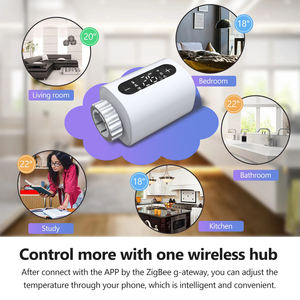Vanne de <span class=keywords><strong>radiateur</strong></span> WiFi intelligente Contrôle de température programmable moderne Technologie ZigBee <span class=keywords><strong>sans</strong></span> <span class=keywords><strong>fil</strong></span> Chambre d'hôtel à domicile 230v - Product Image 3