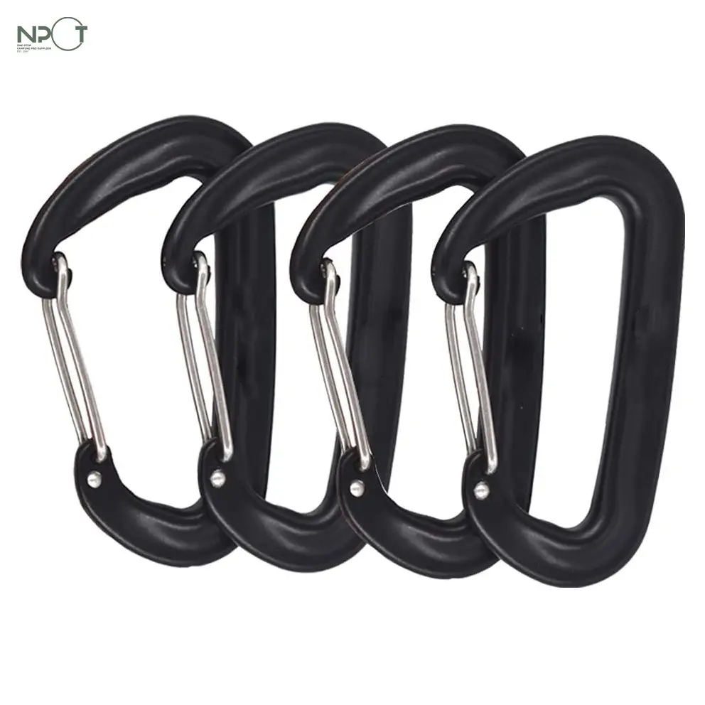 super strong screw carabiner with load capacity up to 1200 kg  pack of 4  small aluminium carabiner hooks for keychain backpack