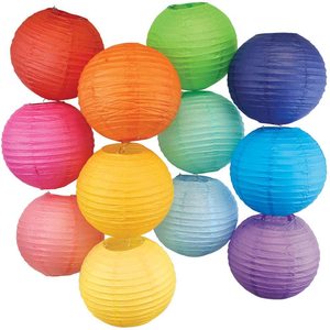 Lanternes en papier de couleur unie en gros, artisanat, ensemble de tailles variées pour décorations de mariage et de fête - Product Image 5
