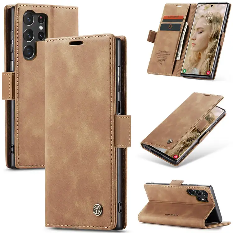 Wallet Leather Flip Mobile Phone Case For iPhone 14 Samsung Galaxy S22 S23 Ultra S20 S21 FE Note 20 10 plus A33 A54 A53 5G Cover