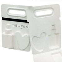 Pâte à papier moulée blanche biodégradable pour les produits cosmétiques, de soin et de parfum, emballage personnalisé en pâte à papier pour boîte cadeau