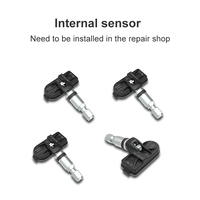 Kit Sensor TPMS surya nirkabel, 4 buah ABS sistem monitor tekanan ban Digital dengan tampilan LCD untuk mobil