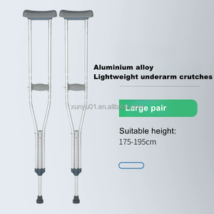 Directo al por mayor de los fabricantes engrosado antideslizante aleación de aluminio ajustable palo de elevación axilas muletas - Product Image 3
