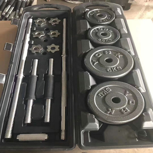 Solid Lightweight 50kg Cast Iron Adjustable Gym Equipment Steel <strong>Barbell</strong> <strong>Weights</strong> <strong>with</strong> Printed Exercise Design for Arm Workouts - Product Image 1