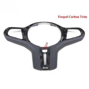 Garniture de <span class=keywords><strong>volant</strong></span> en fibre de carbone sèche F90 M5 pour <span class=keywords><strong>BMW</strong></span> M8 F91 F92 F93 X3m F97 X4m X5m 2020-22, revêtement intérieur de <span class=keywords><strong>volant</strong></span> en carbone forgé - Product Image 4