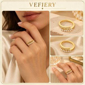 Wholesale Gold Beaded Edge Minimalist Stainless <b>Steel</b> Band <b>Ring</b> for Women - Product Image 2
