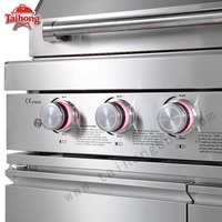 Barbecue à gaz 6 brûleurs en acier inoxydable 304 avec brûleur latéral, allumage électronique, cuisine extérieure intégrée
