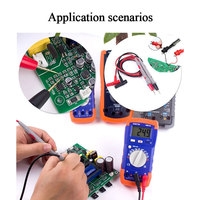Câble de test de précision à sonde pointue 1000V 20A, sondes plaquées or avec pinces crocodiles, kit de sondes de test multimètre en PVC