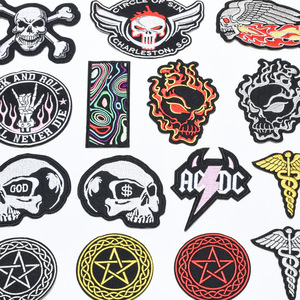 Vintage Punk brodé veste musique crâne Patch bande croûte Rock broderie Badge brodé Rock Band patchs - Product Image 2