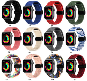 FORWELLENY, fábrica al por mayor, tejido de nailon, 49mm, 45mm, botón magnético, <span class=keywords><strong>correa</strong></span> de reloj inteligente, correas para <span class=keywords><strong>Apple</strong></span> - Product Image 2