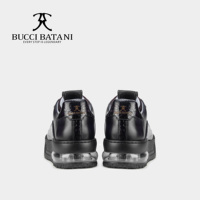 Chaussures de skate pour hommes BUCCI BATANI, en cuir violet Balloonflower, tige en tissu Scabal, lacets, semelle extérieure en caoutchouc XL, SC070-E011