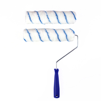 Ensemble d'outils de peinture de 9 pouces, 6 pièces, rouleau avec housse de remplacement, brosse pour plafond et brosse à angle réglable