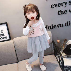 Conjuntos de Ropa Preconfeccionada para Niñas: Camiseta Hidrófuga y Leggings con Falda para Niñas Tamiles - Product Image 1