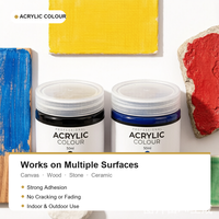 Peinture Acrylique Premium Vibrante à Corps Dense Effet Lumineux pour Art, 50ml, 53 Couleurs Disponibles, Qualité Supérieure pour Studio de Peinture