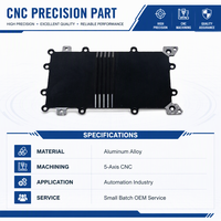 Pièces de précision usinées CNC sur mesure en aluminium, 5 pièces - Petites séries, devis en 24h pour l'automatisation, noir, Shenzhen Chine
