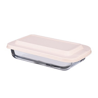 Plats de cuisson en verre borosilicate de haute qualité, durables, résistants au four, écologiques, rectangulaires, à fond épais, compatibles avec les cuisinières à gaz