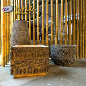 Maceta de Hormigón GRC con Diseño de Piedra Mágica, Estilo Europeo, para Interior y Exterior, Imitación Piedra - Product Image 1