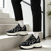 Chaussures de sport tendance pour femmes, design personnalisé, semelle épaisse en caoutchouc résistant à l'usure, baskets décontractées pour la marche