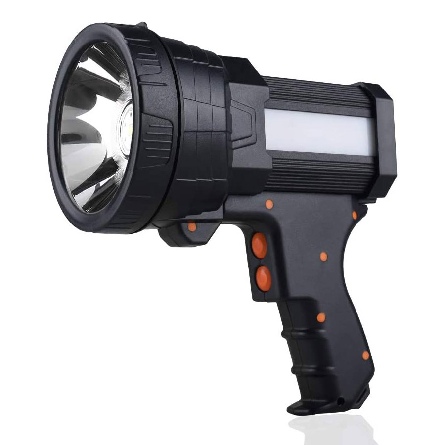 Projecteur Portable LED 6000 Lumens – Lampe Torche Rechargeable, étanche (Noir, Neuf)