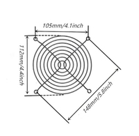 Rejilla Protectora de Ventilador de Metal de 40 mm y 200 mm, Directo de Fábrica, de Acero Inoxidable, para Protección de Dedos, Cubierta de Refrigeración para PC, Uso Industrial