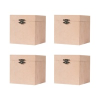 Boîte en bois MDF multi-usages, décoration élégante en bois pour le bricolage, le rangement, la présentation et l'organisation de petits objets, finition naturelle