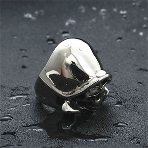 Anillo de Esqueleto Plateado para Hombre, Estilo Punk, Acero Inoxidable, Joyería Retro de Moda, Regalo 26054 - Product Image 2