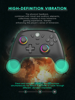 Manette de jeu sans fil DATA FROG S13 avec joystick 3D à effet Hall et moteur de vibration, compatible PC/MAC/iOS/Ordinateur portable/Mobile Android