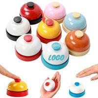 Sonnette de service de bureau moderne en fonte de fer de 2,52 pouces avec LOGO personnalisé, 8 couleurs, pour bureau, hôtel, salle de classe, restaurant, entraînement d'animaux