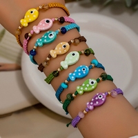 Bracelets tressés bohèmes d'été pour femmes, style faux baroque, avec breloques en coquillages marins et corail rouge, pendentif pour tenue quotidienne 26