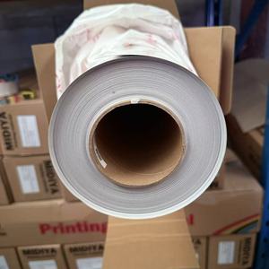 Rouleau de vinyle auto-adhésif en PVC polymérique blanc mat anti-reflet, imprimable à l'éco-solvant et aux UV, <span class=keywords><strong>pour</strong></span> affichage en musée et galerie - Product Image 1