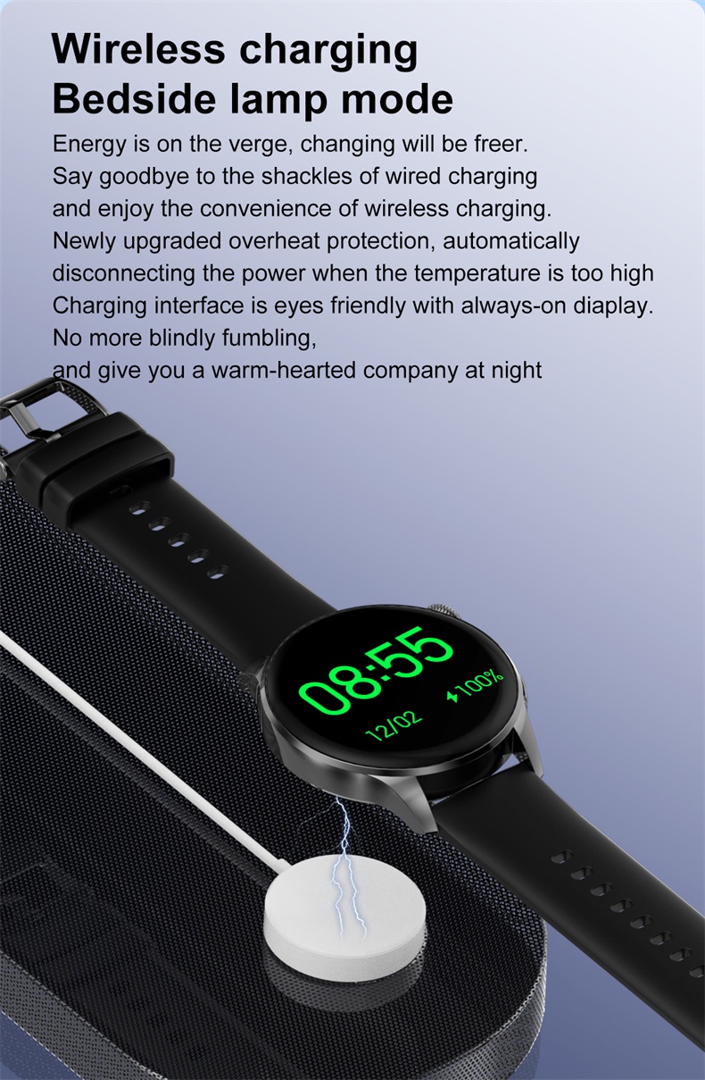 New Arrival DT3 New 1.45 Inch 412 x 412 Pixel Round Screen Fitness Tracker IP68 Waterproof BT Calling Smart Watch for Men
