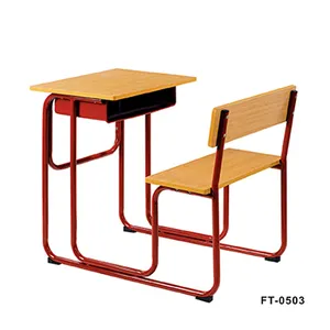 좋은 가격 나무 골동품 고등학교 학생 연구 책상 의자 판매
