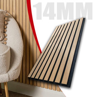 Panneaux de bois minces de 14mm Décoration murale Intérieur Akupanel Panneaux de bois acoustiques insonorisants Panneau mural insonorisé