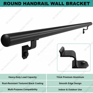 Sistema de Barandilla de Escalera Moderno de Aluminio para Montaje en Suelo, Acabado Negro/Blanco, Garantía de por Vida, Producto de Barandilla BH, BH-WRHB01901 - Product Image 5