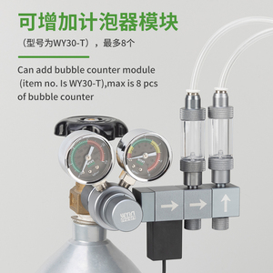 Bir sahne silah gri özelleştirilmiş yüksek kaliteli Metal <span class=keywords><strong>CO2</strong></span> azaltılmış basınç hızlı zamanlayıcı ile akvaryumlar için regülatörü vana montajı - Product Image 5