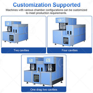 Machine de soufflage de bouteilles manuelle à une étape OCEAN, machine de soufflage de bouteilles à 4 cavités, souffleur de bouteilles d'eau - Product Image 3