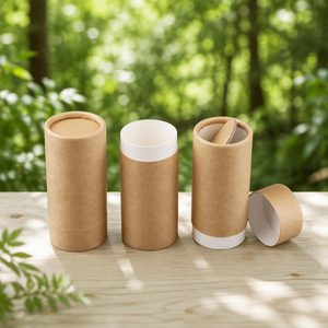 Tubo <span class=keywords><strong>de</strong></span> Embalaje Cilíndrico <span class=keywords><strong>de</strong></span> <span class=keywords><strong>Cartón</strong></span> Biodegradable y Ecológico con Impresión por Sublimación y Estampado para Envases <span class=keywords><strong>de</strong></span> Desodorante - Product Image 1