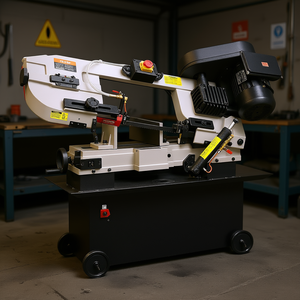 Sierra de cinta Vevor de 1.1 Kw con capacidad de corte de 7 x 12 mm, con tensión hidráulica y ajuste de ángulo para metal, madera y plástico. - Product Image 2