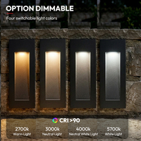 Lumière LED murale intégrée de haute qualité, dimmable, 2700K/3000K/4000K/5700K, IP65, en aluminium, 3W, longue bande, étanche, CRI élevé