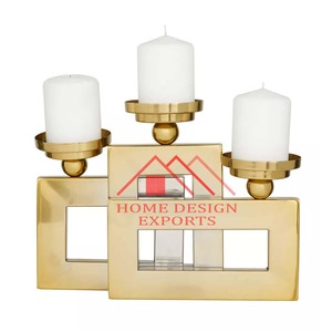 Portavelas de precio barato de aluminio 2025 en color dorado - Product Image 2