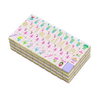 Ensemble de Mahjong en Acrylique Imprimé UV, 160 Tuiles Colorées avec Étui, Cadeau d'Anniversaire ou de Noël